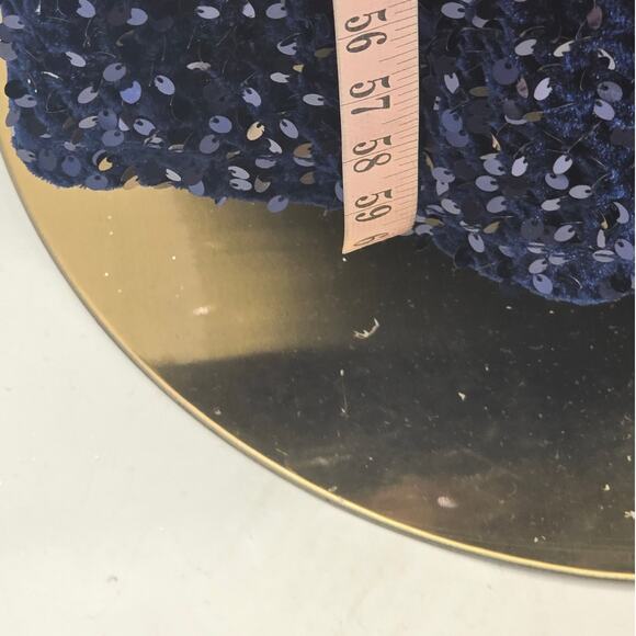 LULU'S SZ S Mesmerizing Diva Navy Blue Sequin Wide-Leg Halter Jumpsuit NEW B27 - Picture 5 of 11